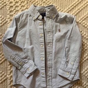 Polo by Ralph Lauren Kids Classic Blue and White Striped Shirt